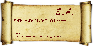 Sétáló Albert névjegykártya